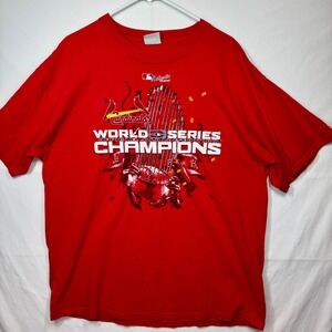 Lee Sport St. Louis Cardinals 2006 World Series Champions T-Shirt Sz XL No Tag‎